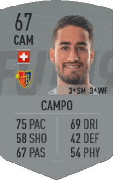 Multimedia Videospiele F I F A - Karten Spieler Schweiz Samuele Campo 