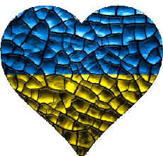 Fahnen Europa Ukraine Herz 