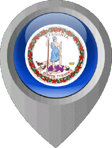Fahnen Amerika U.S.A - States Virginia Standort-Pin 