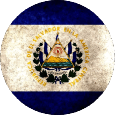 Fahnen Amerika Salvador Runde 