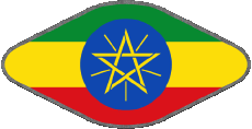 Drapeaux Afrique Ethiopie Ovale 02 