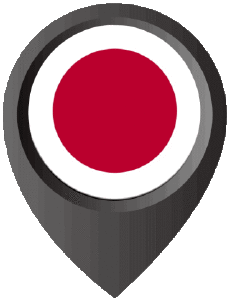 Banderas Asia Japón Marcador de ubicación 