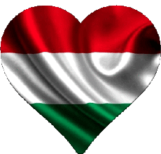 Bandiere Europa Ungheria Cuore 