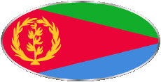 Bandiere Africa l'Eritrea Ovale 01 