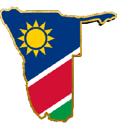 Drapeaux Afrique Namibie Carte 