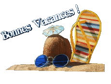 Messages Français Bonnes Vacances Fond Transparent 14 