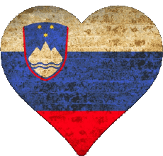 Bandiere Europa Slovenia Cuore 