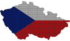 Fahnen Europa Tschechische Republik Karte 