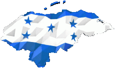Fahnen Amerika Honduras Karte 