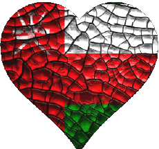 Drapeaux Asie Oman Coeur 