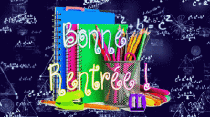 Mensajes Francés Bonne Rentrée Fondo animado 001 