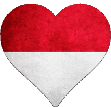 Flags Europe Monaco Heart 