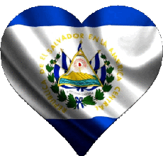 Flags America Salvador Heart 