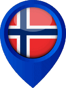 Fahnen Europa Norwegen Standort-Pin 