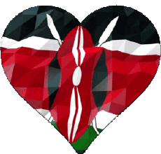 Flags Africa Kenya Heart 
