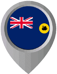 Drapeaux Océanie Australie Western Australia Epingle de Localisation 