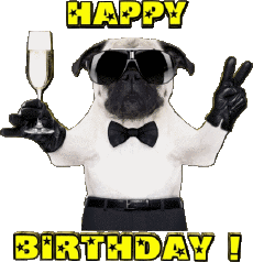Messagi Inglese Happy Birthday Animals 001 