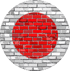 Drapeaux Asie Japon Rond 