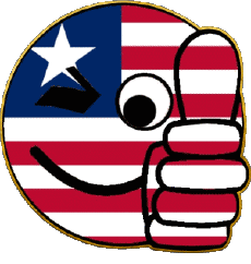 Fahnen Afrika Liberia Smiley - OK 