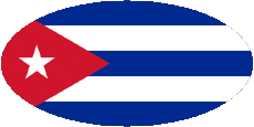 Bandiere America Cuba Ovale 01 