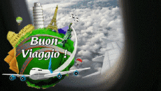 Mensajes Italiano Buon Viaggio Fondo animado 002 