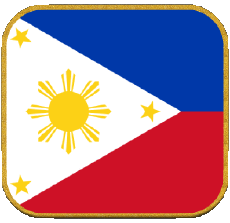 Bandiere Asia Filippine Quadrato 
