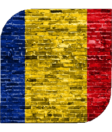 Flags Europe Romania Square 