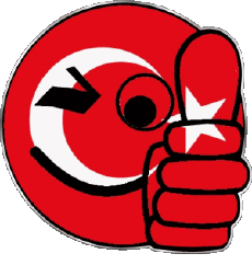 Banderas Asia Turquía Smiley - OK 