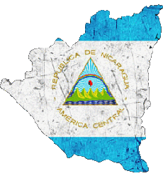 Fahnen Amerika Nicaragua Karte 