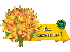 Mensajes Francés Bon Anniversaire Floral Fondo transparente 008 