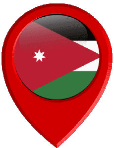 Flags Asia Jordan Location Pin 