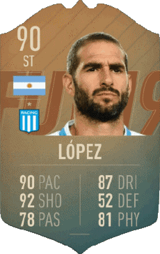 Multimedia Vídeo Juegos F I F A - Jugadores  cartas Argentina Lisandro Lopez 
