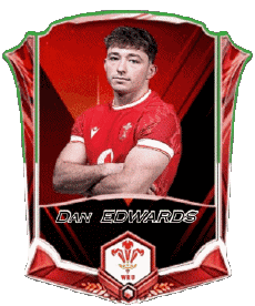 Deportes Rugby - Jugadores Gales Equipo 2025 Dan EDWARDS 