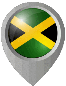 Flags America Jamaica Location Pin 