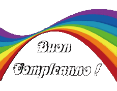 Mensajes Italiano Buon Compleanno Astratto - Geometrico Fondo transparente 021 