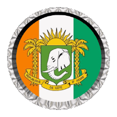 Bandiere Africa Costa d'Avorio Rotondo - Anelli 