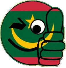 Banderas África Mauritania Smiley - OK 