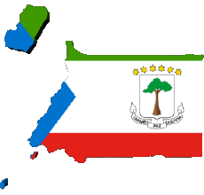 Banderas África Guinea Ecuatorial Mapa 