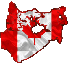 Drapeaux Amériques Canada Carte 
