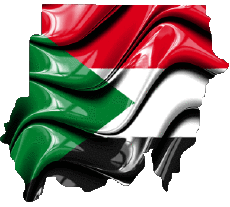Flags Africa Sudan Map 