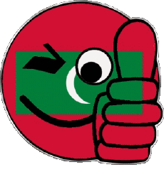 Drapeaux Asie Maldives Smiley - OK 