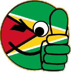 Drapeaux Amériques Guyana Smiley - OK 