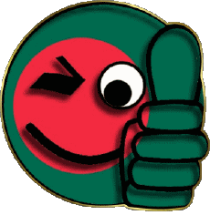 Flags Asia Bangladesh Smiley - OK 