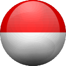 Drapeaux Asie Indonésie Rond 