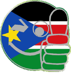 Banderas África Sudán del Sur Smiley - OK 