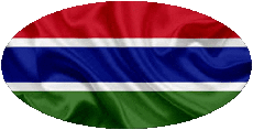 Bandiere Africa Gambia Ovale 01 