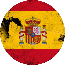 Fahnen Europa Spanien Runde 