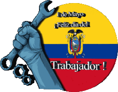 Messages Espagnol 1 de Mayo Feliz día del Trabajador - Colombia 