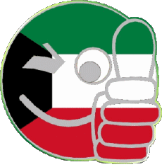 Drapeaux Asie Koweït Smiley - OK 