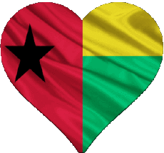 Banderas África Guinea Bissau Corazón 